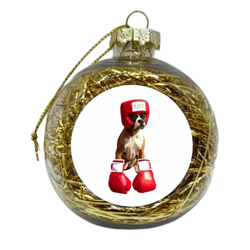 The Boxer - xmas bauble by Hannah Hill