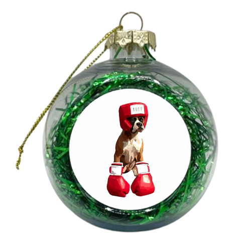 The Boxer - xmas bauble by Hannah Hill