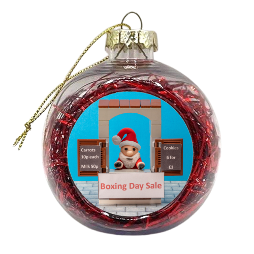 The Boxing Day Sale - xmas bauble by David Bond