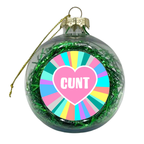 The 'C' word - xmas bauble by Adam Regester