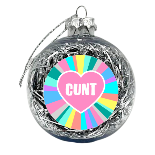 The 'C' word - xmas bauble by Adam Regester
