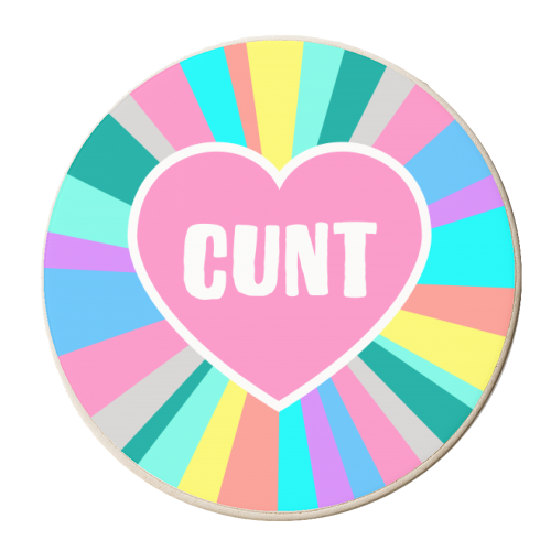 The 'C' word - personalised beer coaster by Adam Regester
