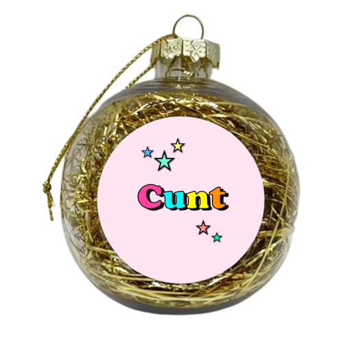 The 'C' Word & Stars - xmas bauble by Adam Regester