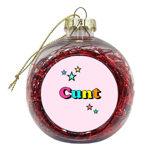 The 'C' Word & Stars - xmas bauble by Adam Regester