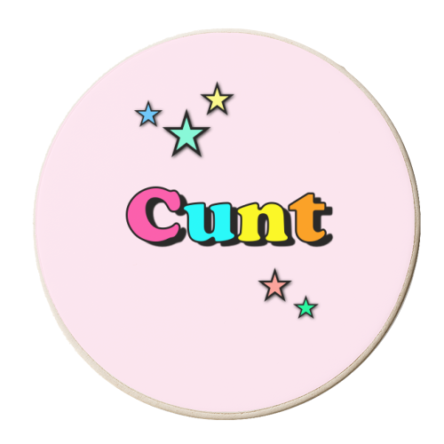 The 'C' Word & Stars - personalised beer coaster by Adam Regester