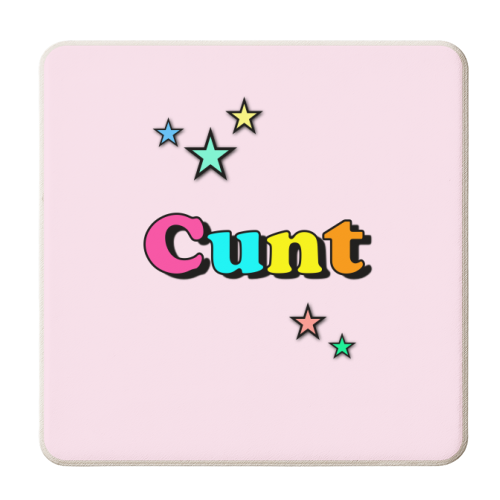 The 'C' Word & Stars - personalised beer coaster by Adam Regester