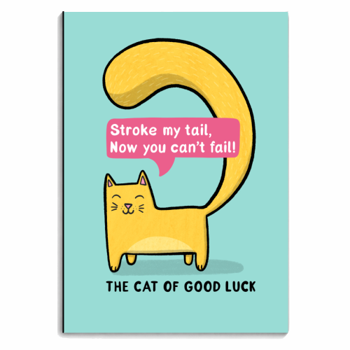 The Cat of Good Luck - personalised A4, A5, A6 notebook by Drawn to Cats