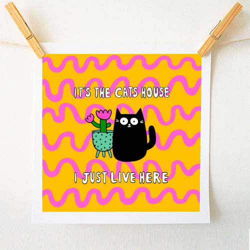 The Cat's House - A1 - A4 art print by The Paper Tail