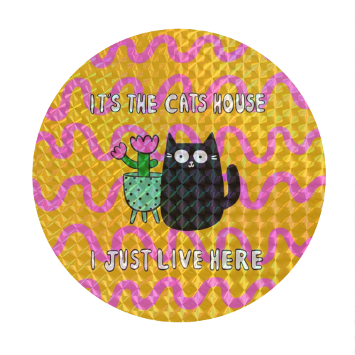 The Cat's House - Circle Sticker by The Paper Tail