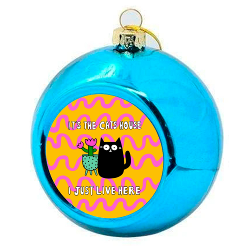 The Cat's House - colourful christmas bauble by The Paper Tail