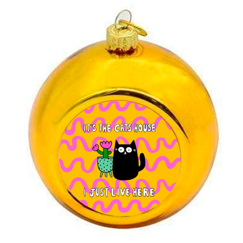 The Cat's House - colourful christmas bauble by The Paper Tail