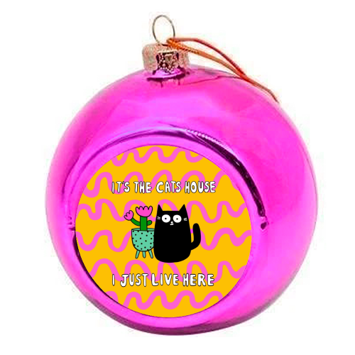 The Cat's House - colourful christmas bauble by The Paper Tail