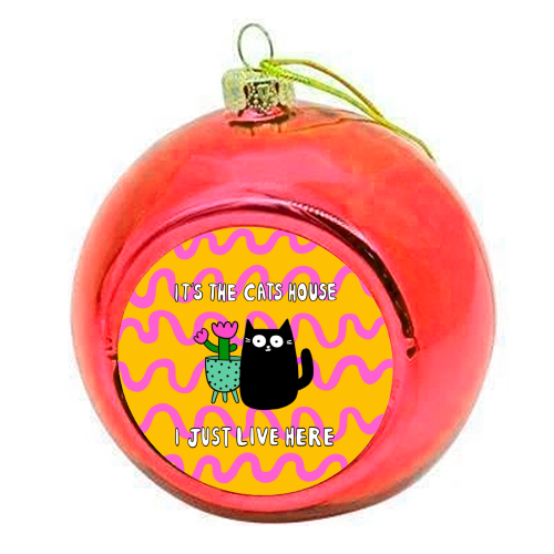 The Cat's House - colourful christmas bauble by The Paper Tail