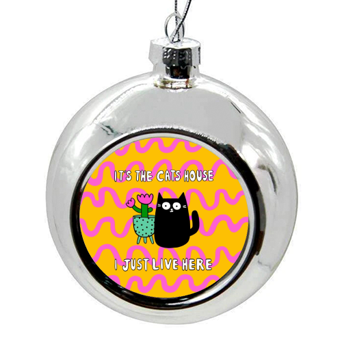 The Cat's House - colourful christmas bauble by The Paper Tail