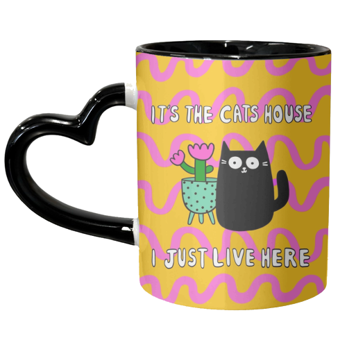 The Cat's House - unique mug by The Paper Tail