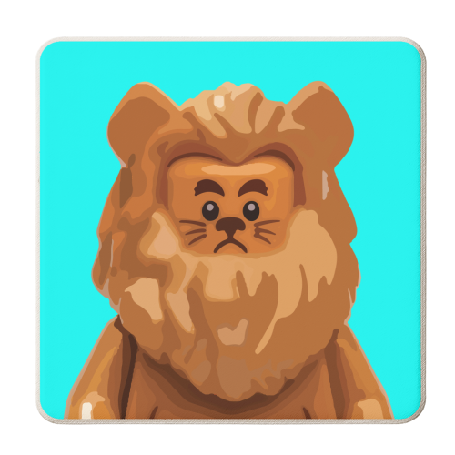 The Cowardly Lion - personalised beer coaster by David Bond