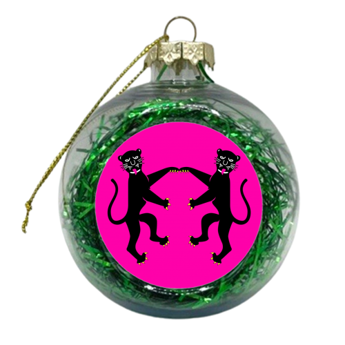 The Dancing Panther - xmas bauble by Wallace Elizabeth