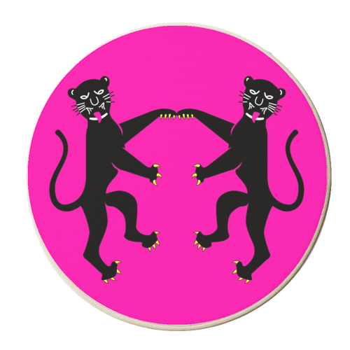 The Dancing Panther - personalised beer coaster by Wallace Elizabeth