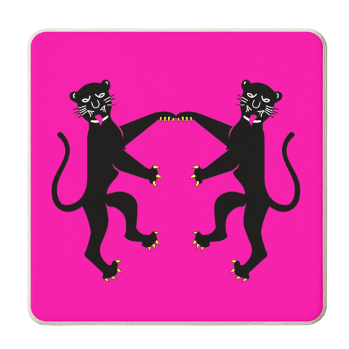The Dancing Panther - personalised beer coaster by Wallace Elizabeth