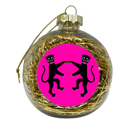 The Dancing Panther - xmas bauble by Wallace Elizabeth