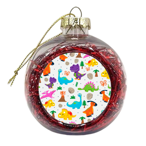 the dino gang - xmas bauble by haris kavalla