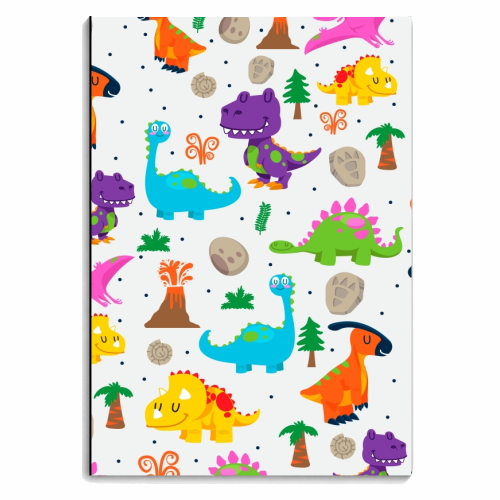 the dino gang - personalised A4, A5, A6 notebook by haris kavalla