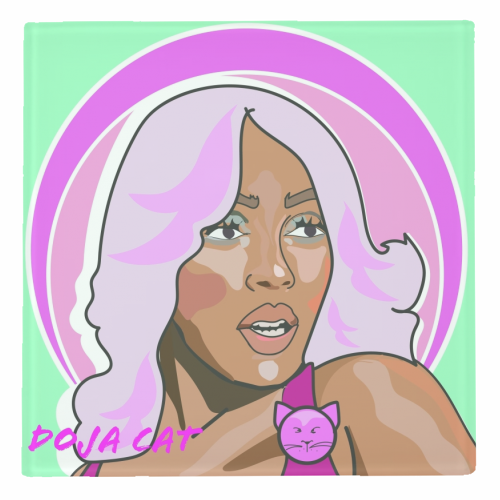 The Doja Cat Collection 2023 - personalised beer coaster by Catherine Critchley.