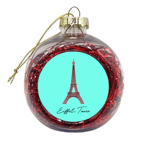 The Eiffel Tower - xmas bauble by Adam Regester