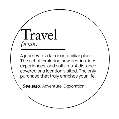 The Essence of Travel - Circle Sticker by skattia ilie