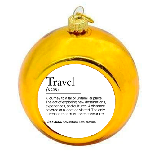The Essence of Travel - colourful christmas bauble by skattia ilie