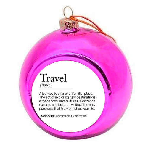 The Essence of Travel - colourful christmas bauble by skattia ilie
