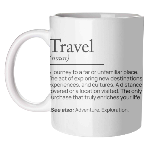 The Essence of Travel - unique mug by skattia ilie