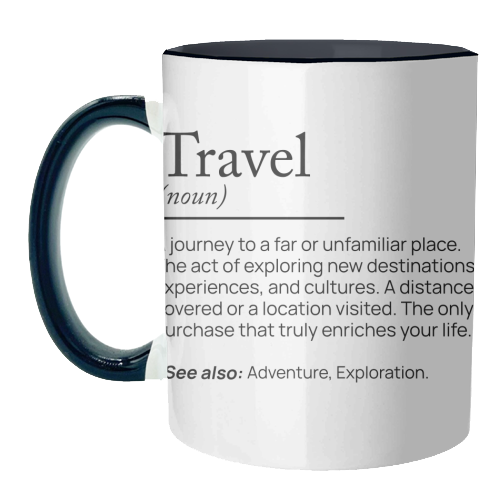 The Essence of Travel - unique mug by skattia ilie