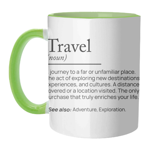 The Essence of Travel - unique mug by skattia ilie