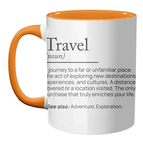 The Essence of Travel - unique mug by skattia ilie