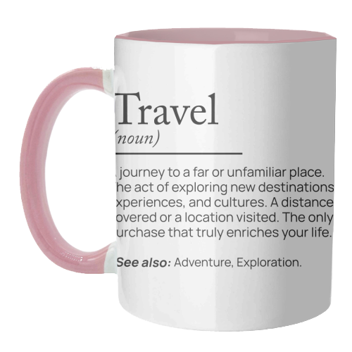 The Essence of Travel - unique mug by skattia ilie