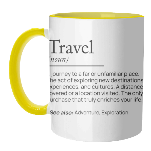 The Essence of Travel - unique mug by skattia ilie
