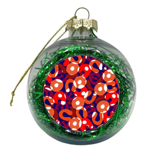 The five vowels of the alphabet - xmas bauble by Maria Bellomo
