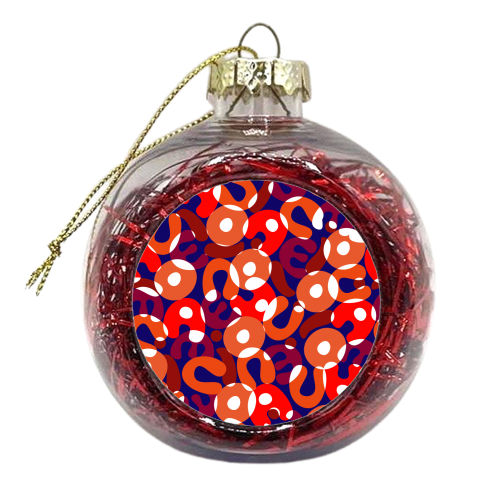 The five vowels of the alphabet - xmas bauble by Maria Bellomo