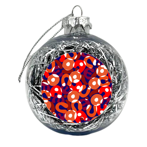 The five vowels of the alphabet - xmas bauble by Maria Bellomo