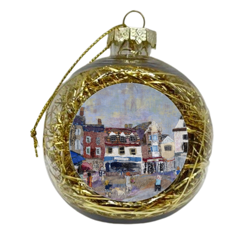 The Flower Seller, Thame - xmas bauble by Barbara Shaw