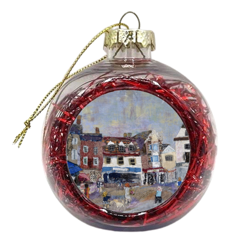 The Flower Seller, Thame - xmas bauble by Barbara Shaw