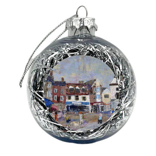 The Flower Seller, Thame - xmas bauble by Barbara Shaw