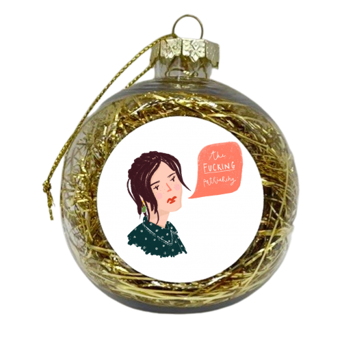 The Fucking Patriachy - xmas bauble by Nicola Scott
