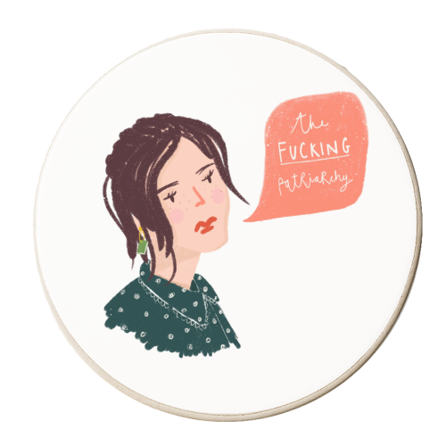 The Fucking Patriachy - personalised beer coaster by Nicola Scott