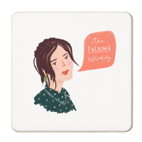 The Fucking Patriachy - personalised beer coaster by Nicola Scott