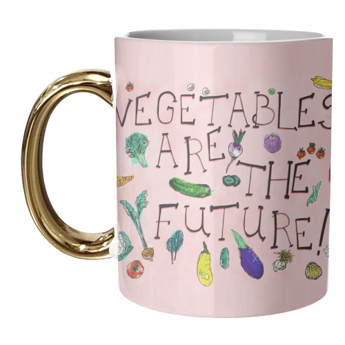 The Future Is Veg - unique mug by minniemorris art