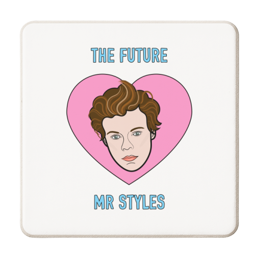 The Future Mr Styles (Portrait Version) - personalised beer coaster by Adam Regester