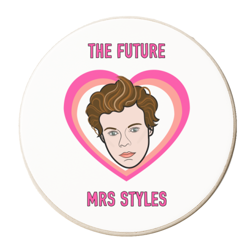 The Future Mrs Styles (Illustration Version) - personalised beer coaster by Adam Regester