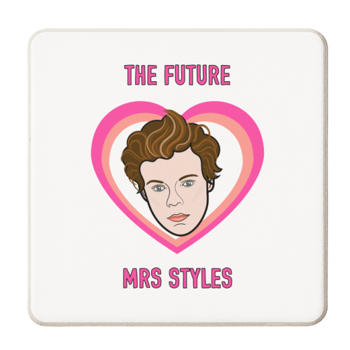 The Future Mrs Styles (Illustration Version) - personalised beer coaster by Adam Regester